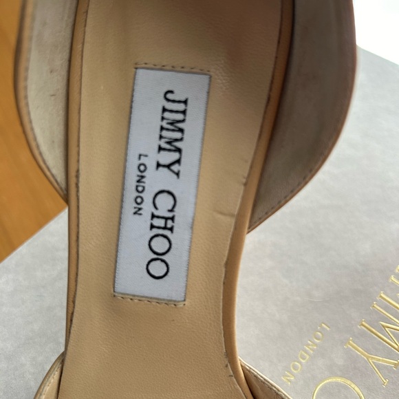 Jimmy Choo D’Orsay Addison Beige Leather Heels - Picture 7 of 10